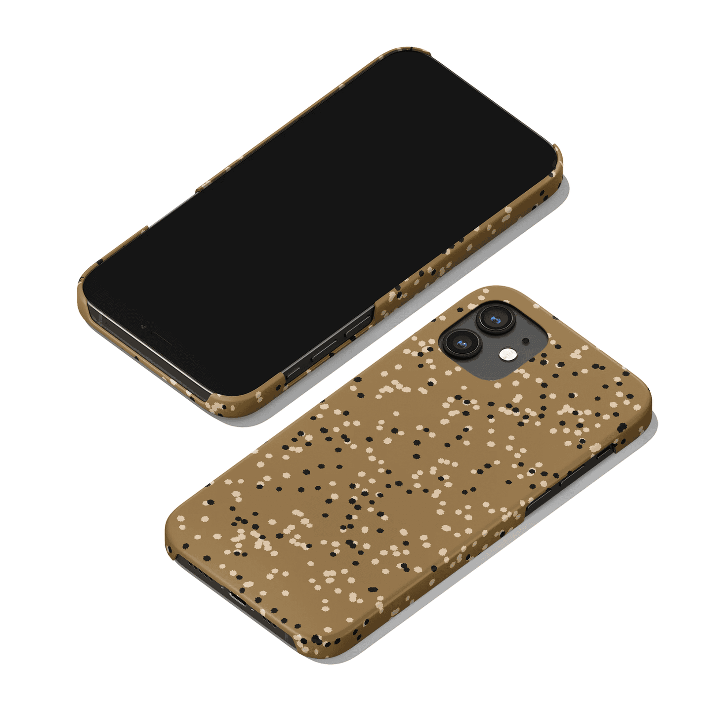 Brown Beige Boho Dots iPhone Case