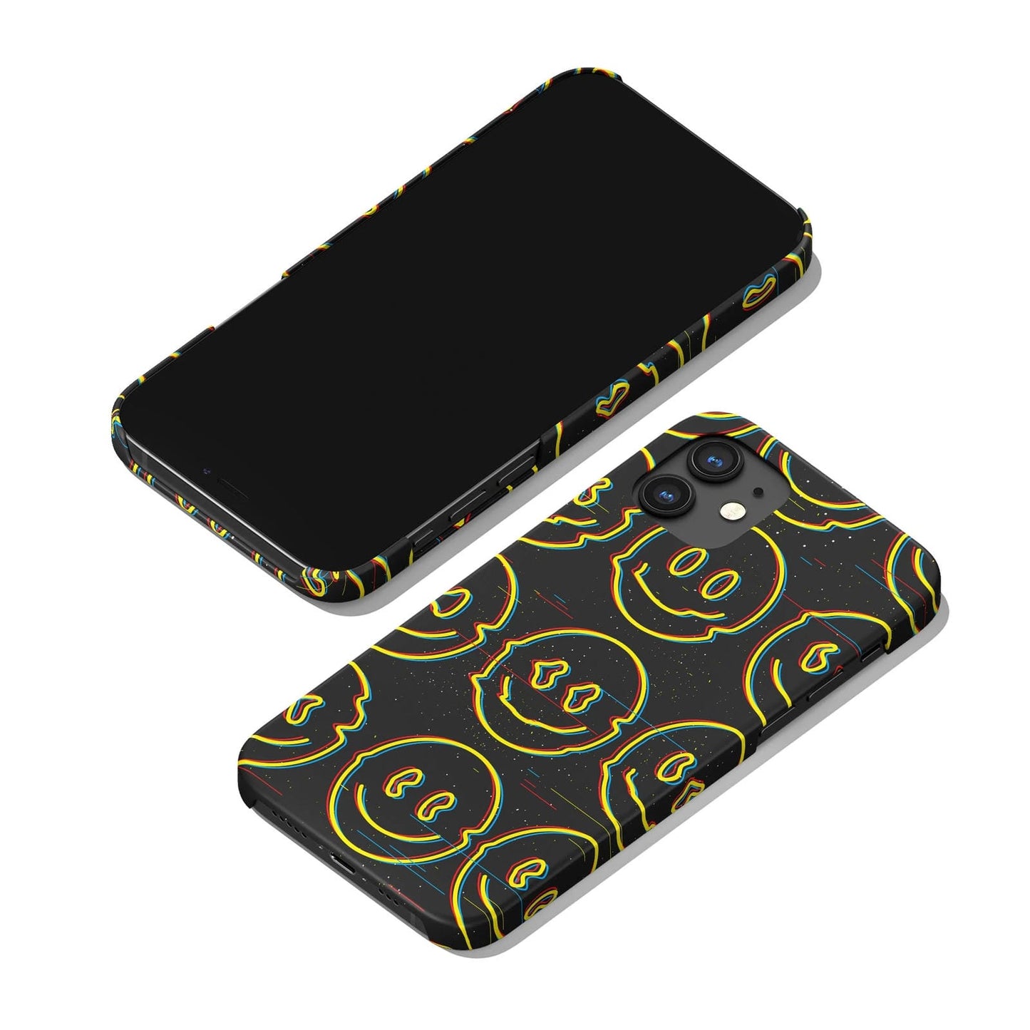 Black Dripping Smiley iPhone Case