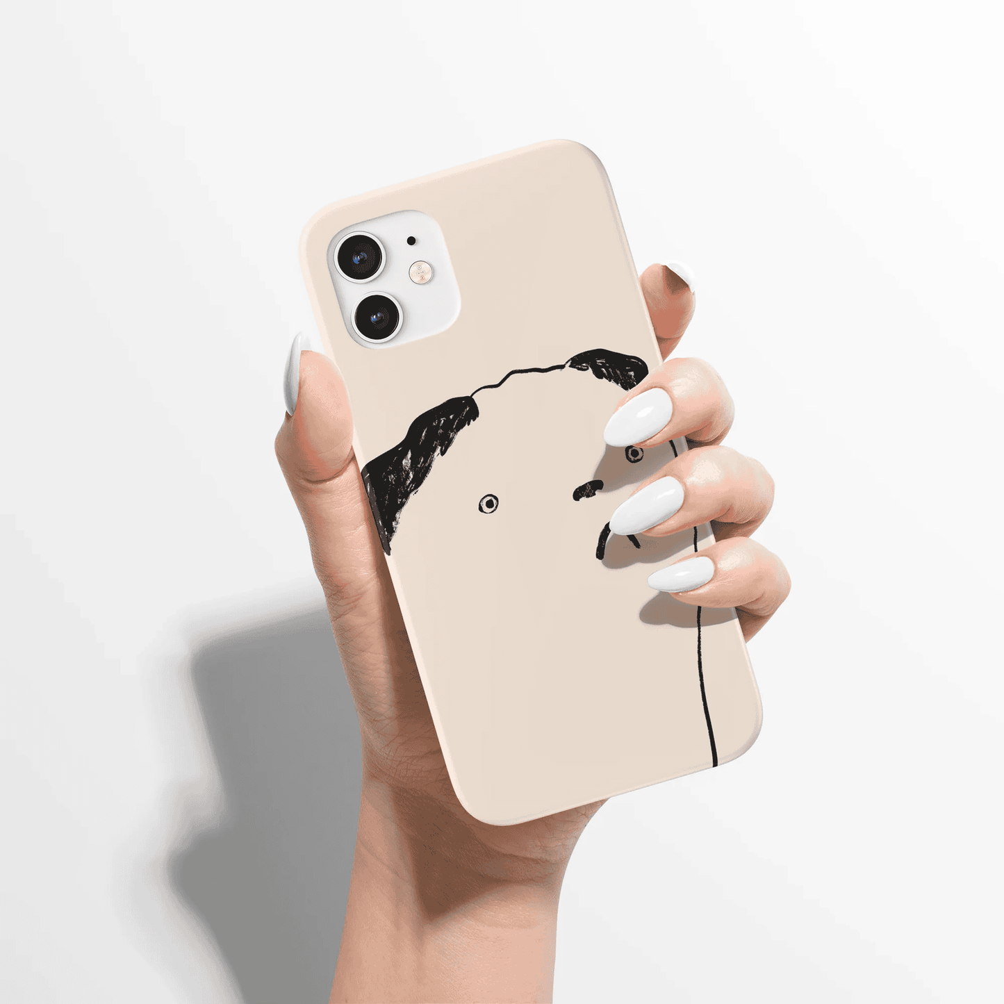 Cute Pug Dog Minimalist Line Art iPhone Case