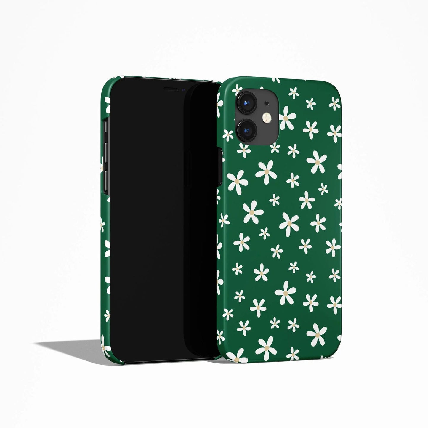 Green Retro Flowers iPhone Case
