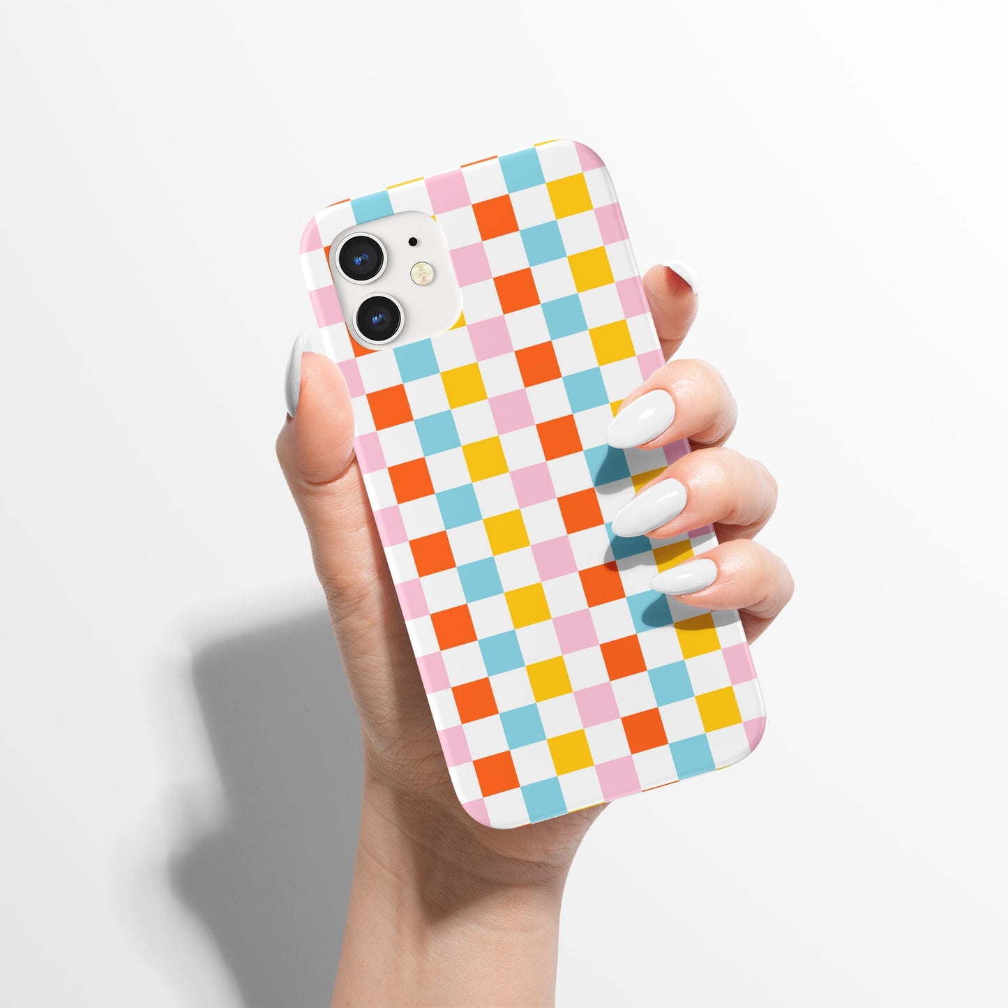 Colorful Retro Checkboard 60s iPhone Case