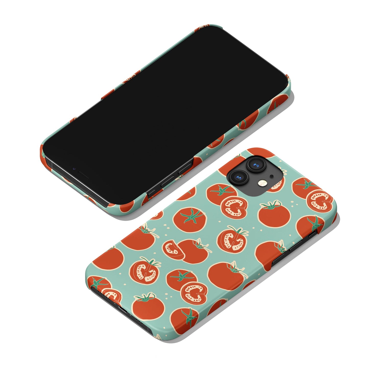 Cute Retro Veggies Tomato iPhone Case