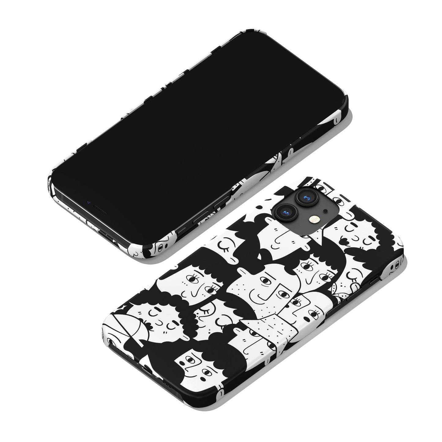 Human Faces Black&White iPhone Case