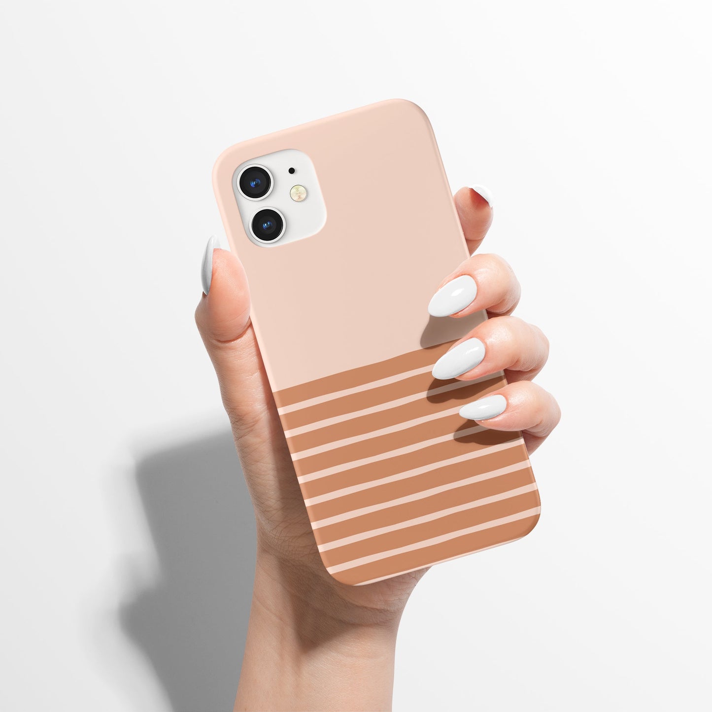 Beige Bronze Minimalist Art iPhone Case