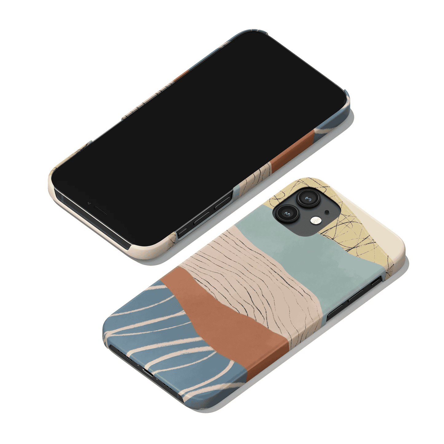 Nordic Abstract Landscape Painted iPhone Case
