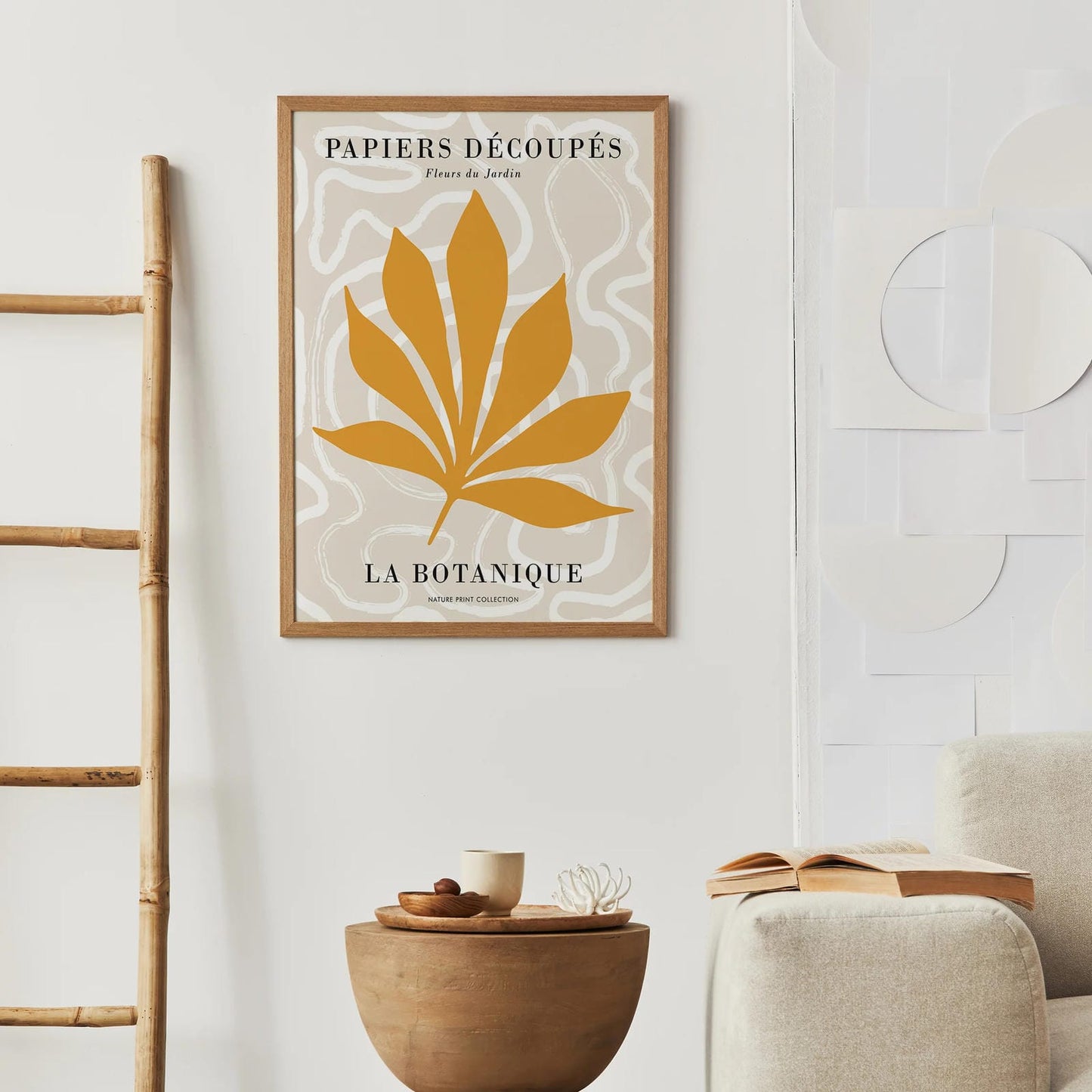 Yellow Cut Out Leaf Poster