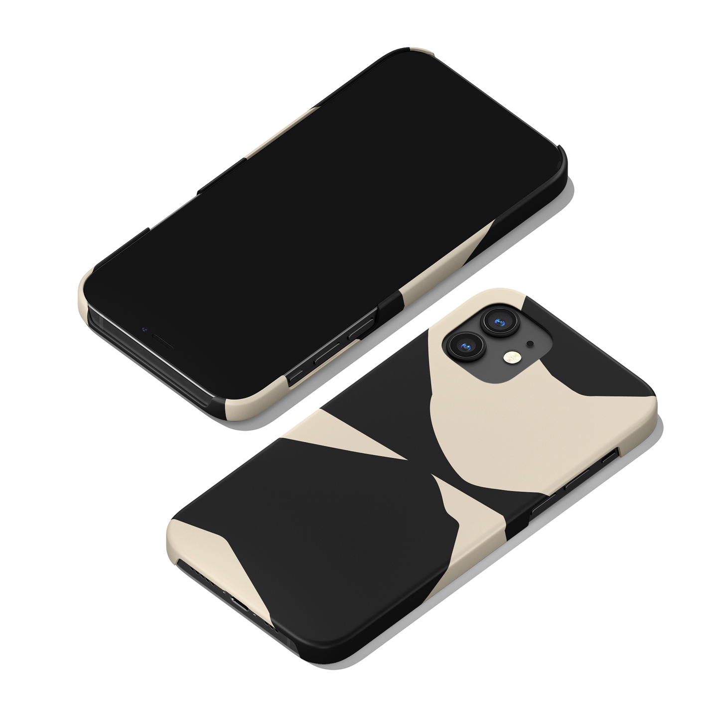 Black Blocks Minimalist Modern iPhone Case