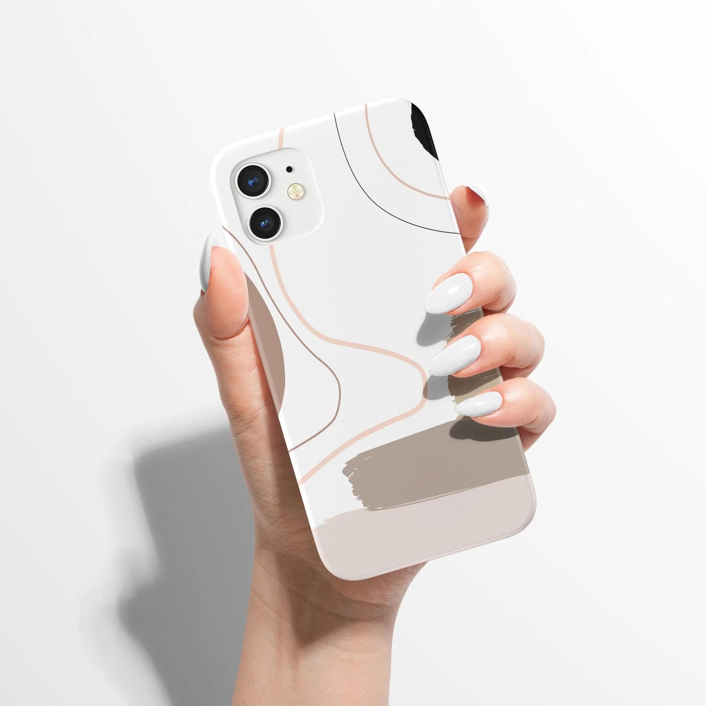 White Aesthetic Abstract iPhone Case