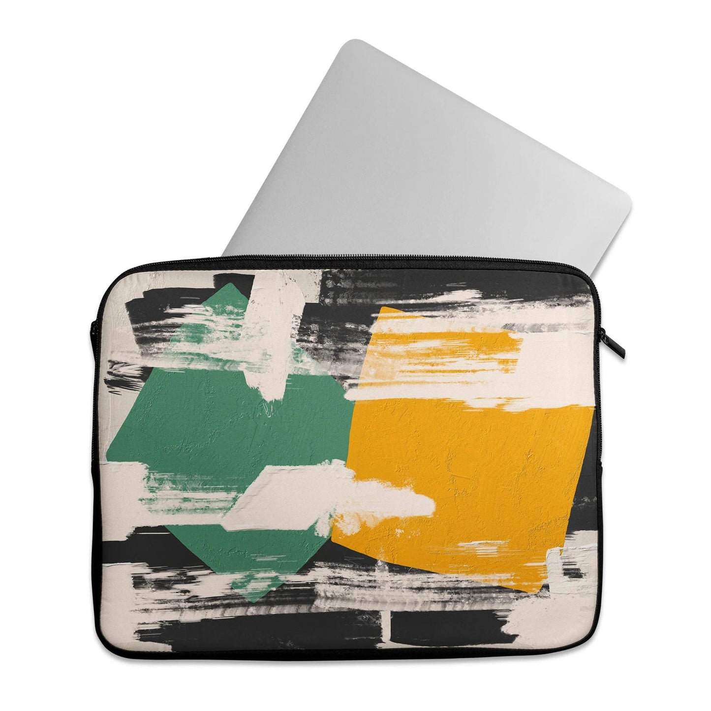 Green&Yellow Brushstrokes - Laptop Sleeve