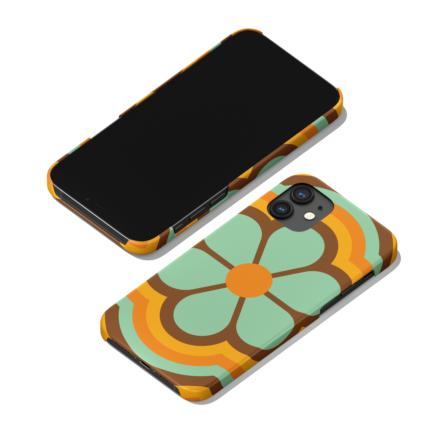 Retro 70s Hippie Flower Kids iPhone Case