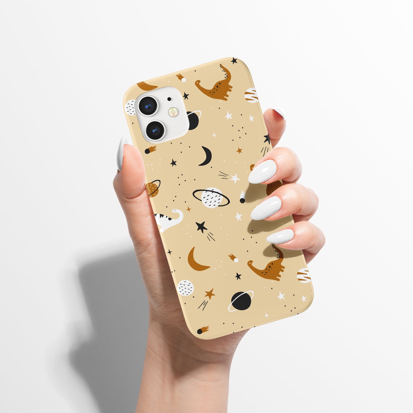 Dinosaur Cosmos Space Pattern iPhone Case