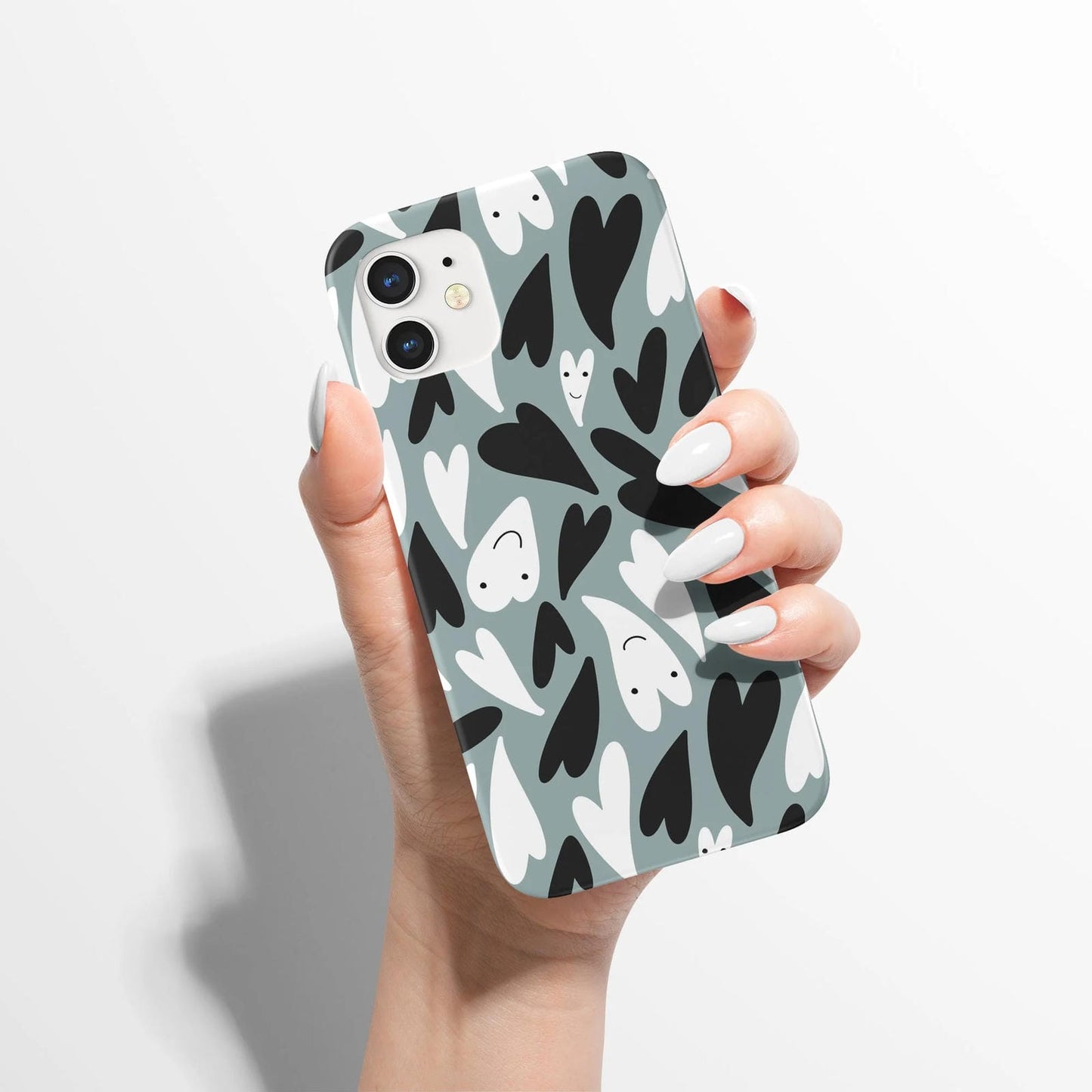 Funny Hearts Pattern iPhone Case
