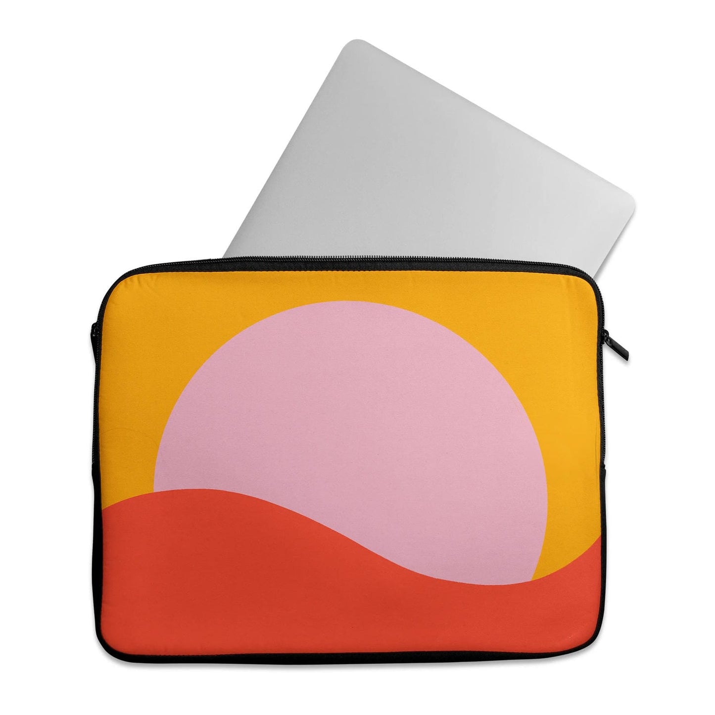 Modern Minimalist Pink Sun - Laptop Sleeve