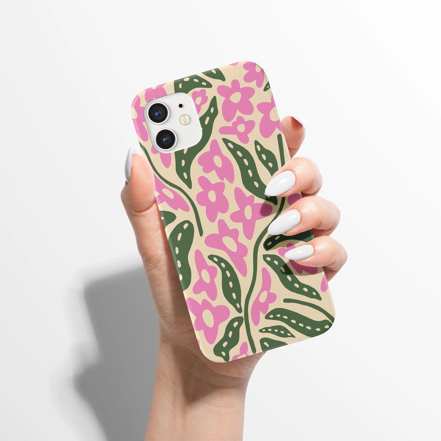 Pink Liquide Swirl Flowers iPhone Case