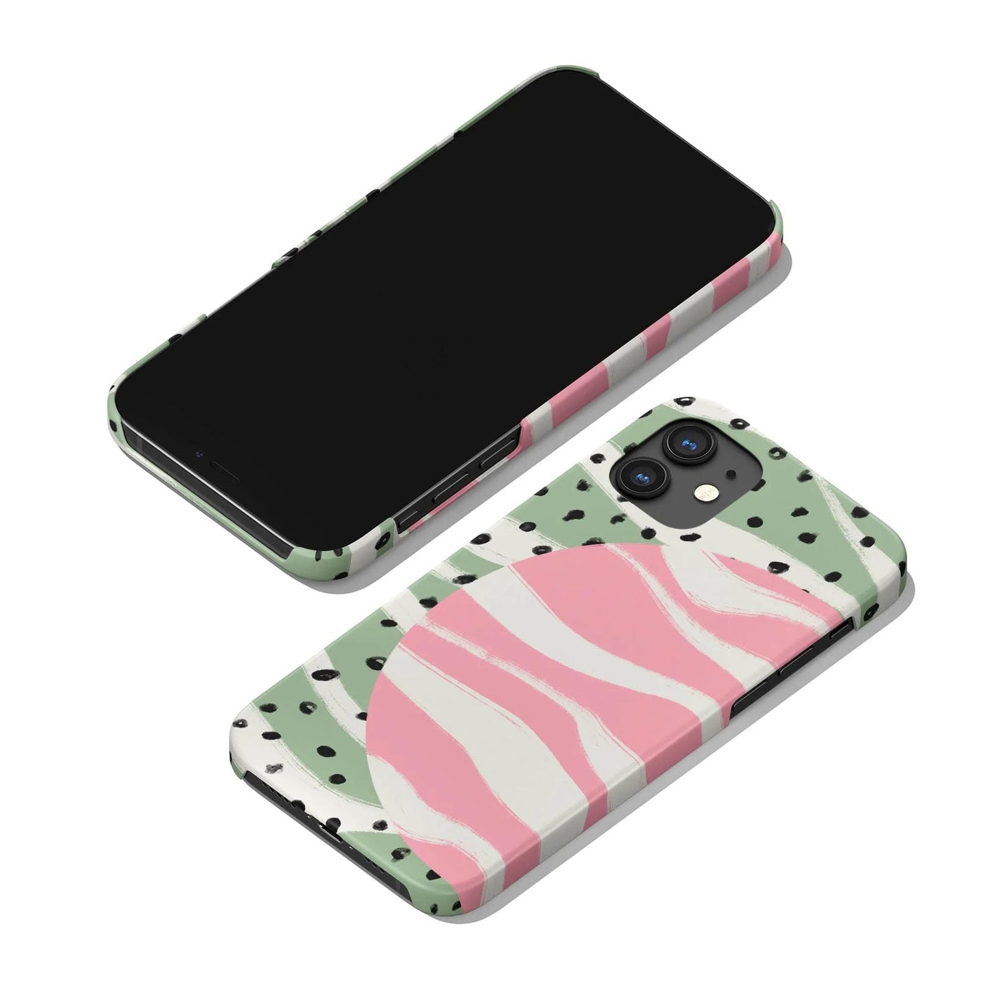 Mint Mid Century Modern Sun iPhone Case