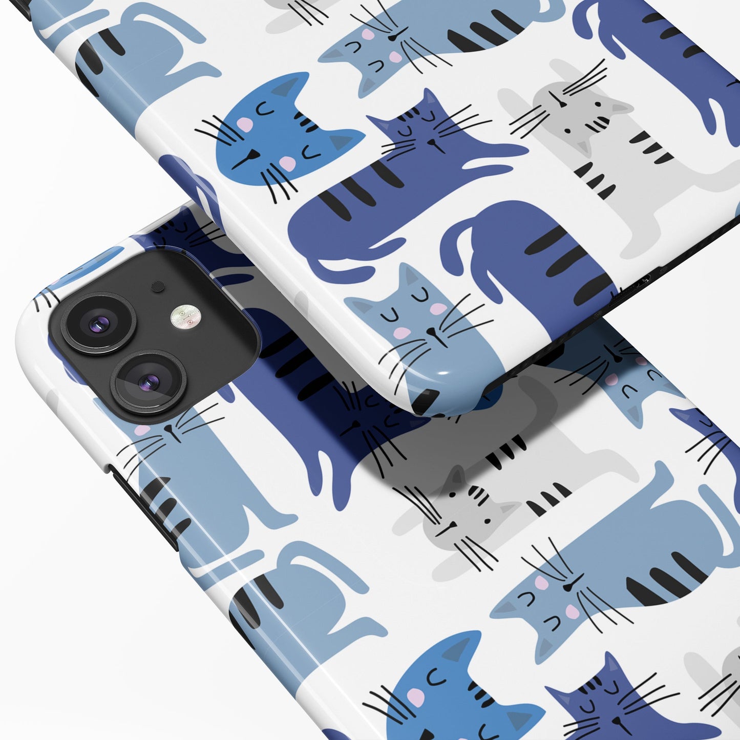 Blue Cute Cats iPhone Case