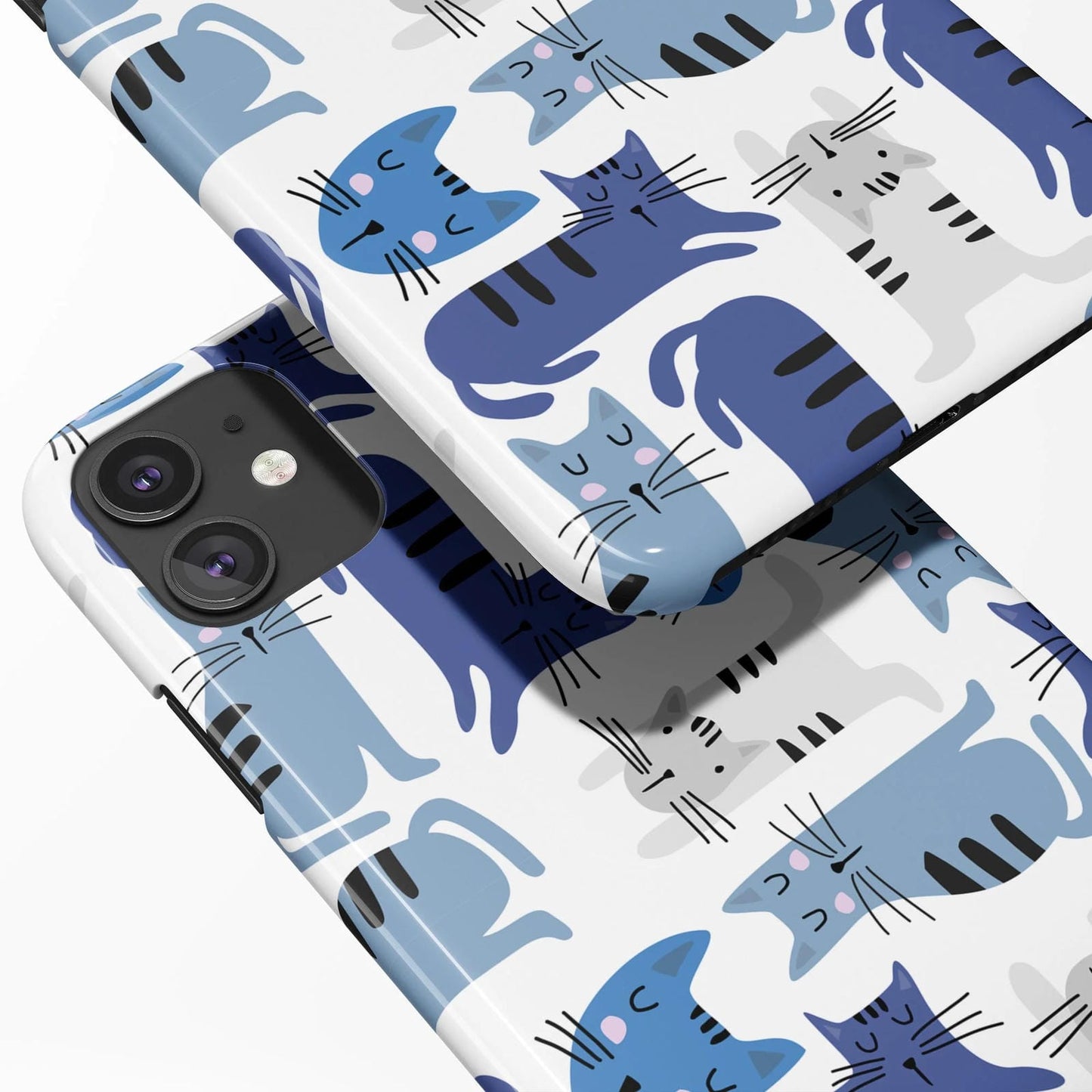 Blue Cute Cats iPhone Case