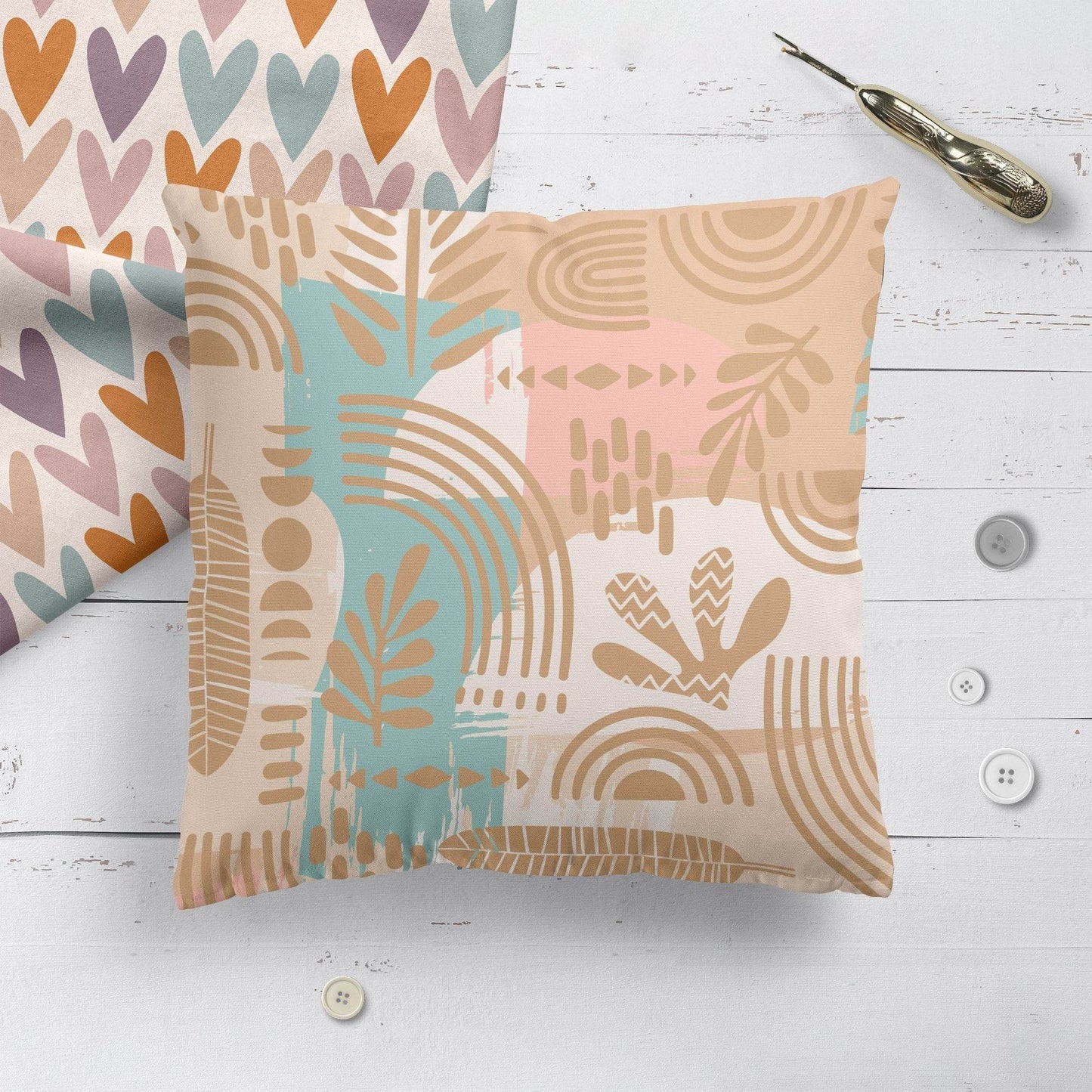 Boho Nature Throw Pillow - HypeSheriff Europe