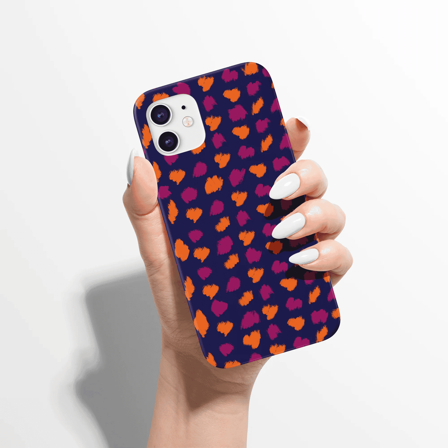 Dark Blue Abstract Art iPhone Case