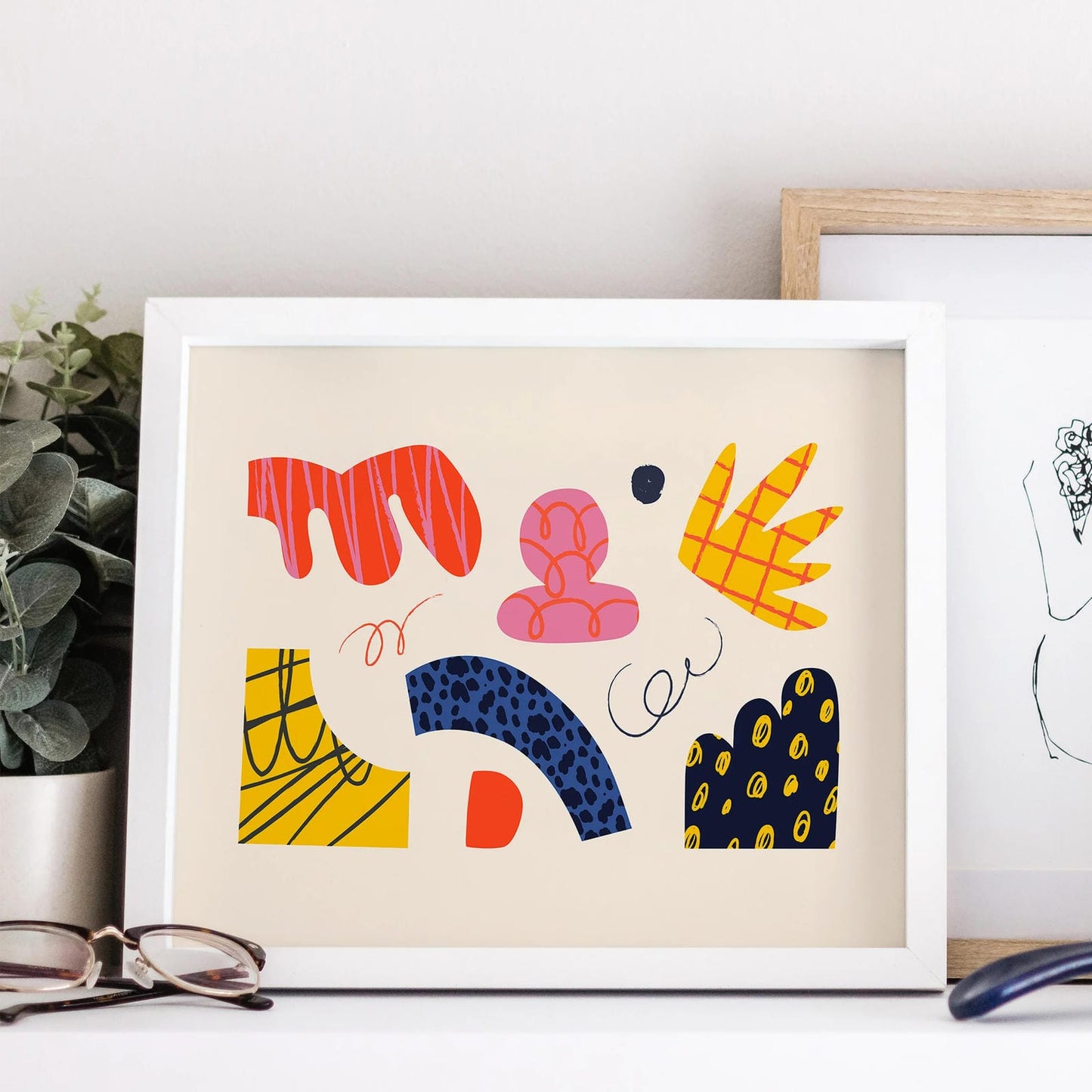 Colorful Mid Century Print
