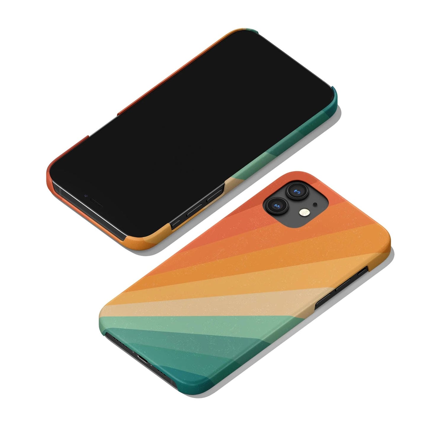 Classic Retro 70s Vintage Style Stripes iPhone Case