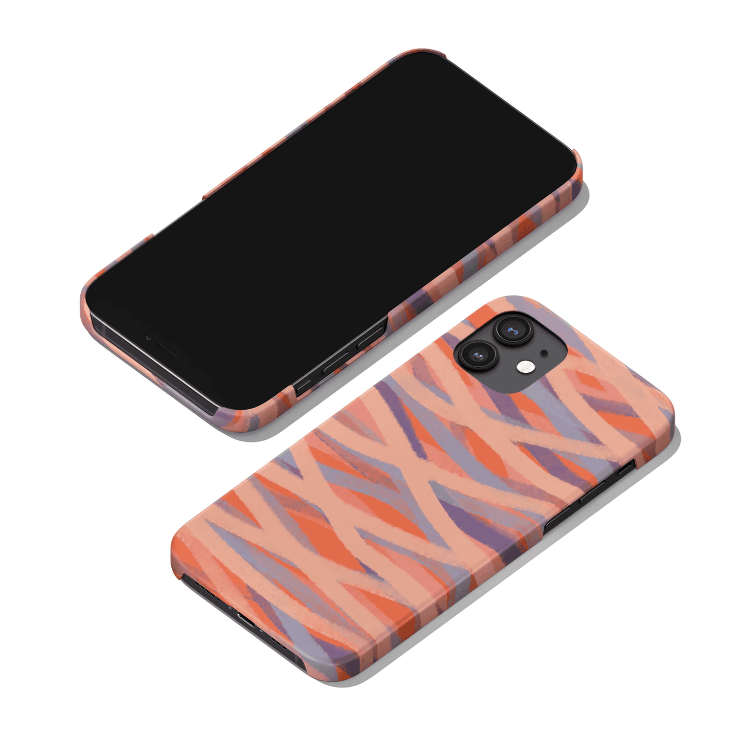 Abstract Violet Painted iPhone Case
