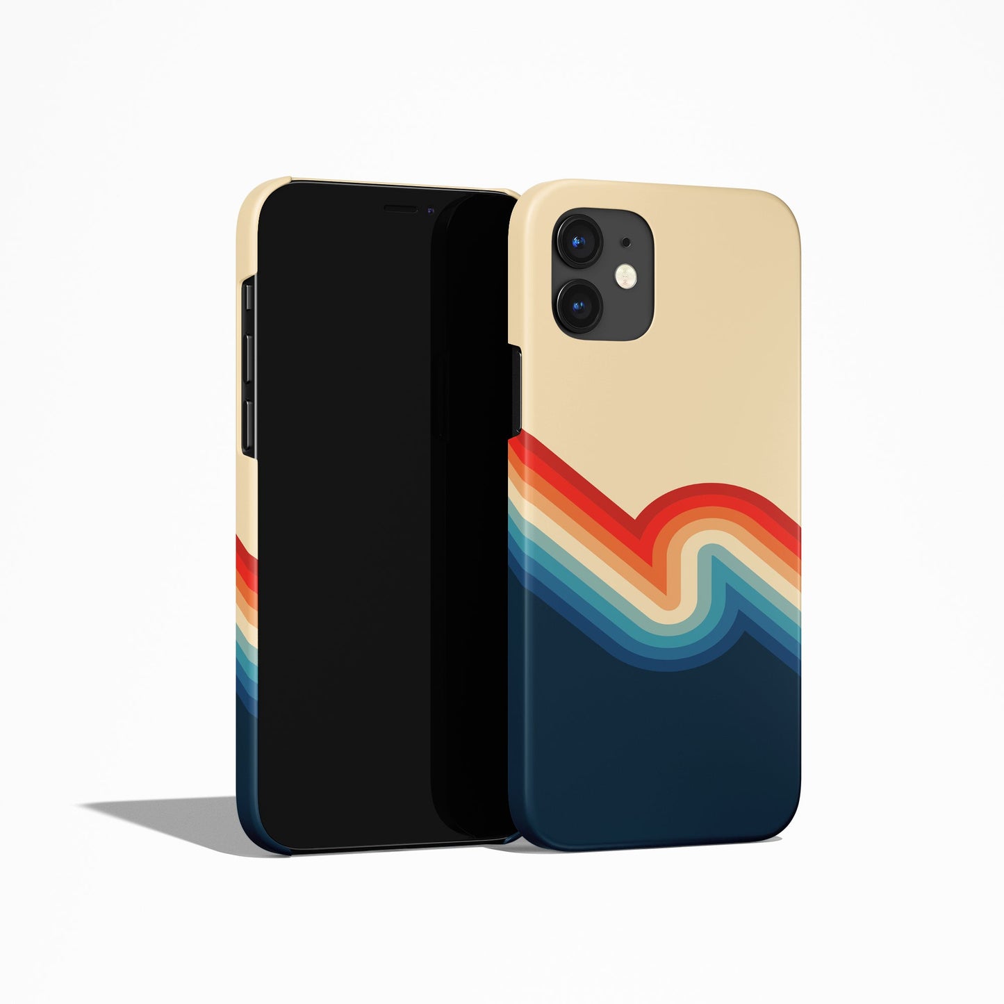 Retro Geometric Rainbow Art iPhone Case