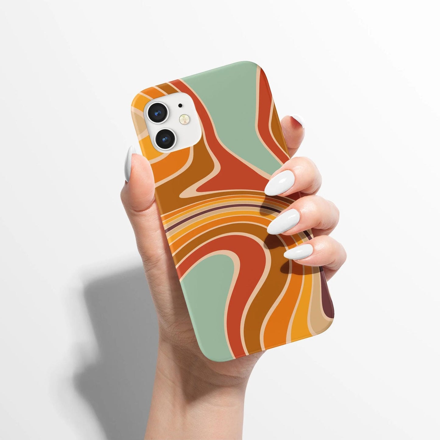 Retro Abstract Swirl 60s 70s iPhone Case