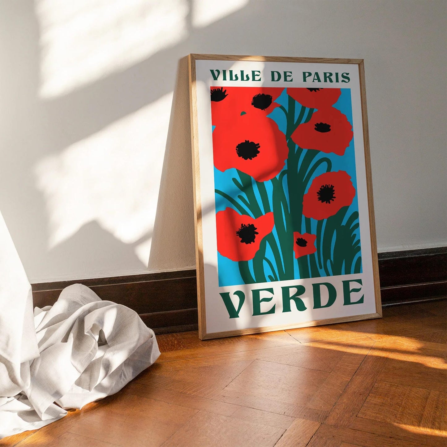 Verde Ville de Paris Floral Poster