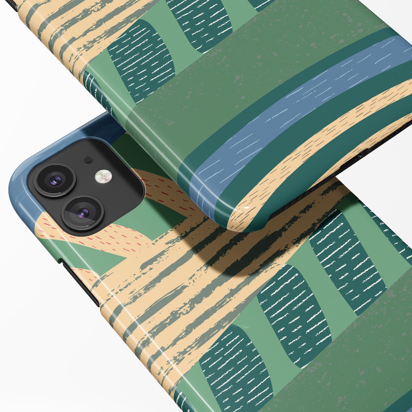 Green Vintage Village iPhone Case