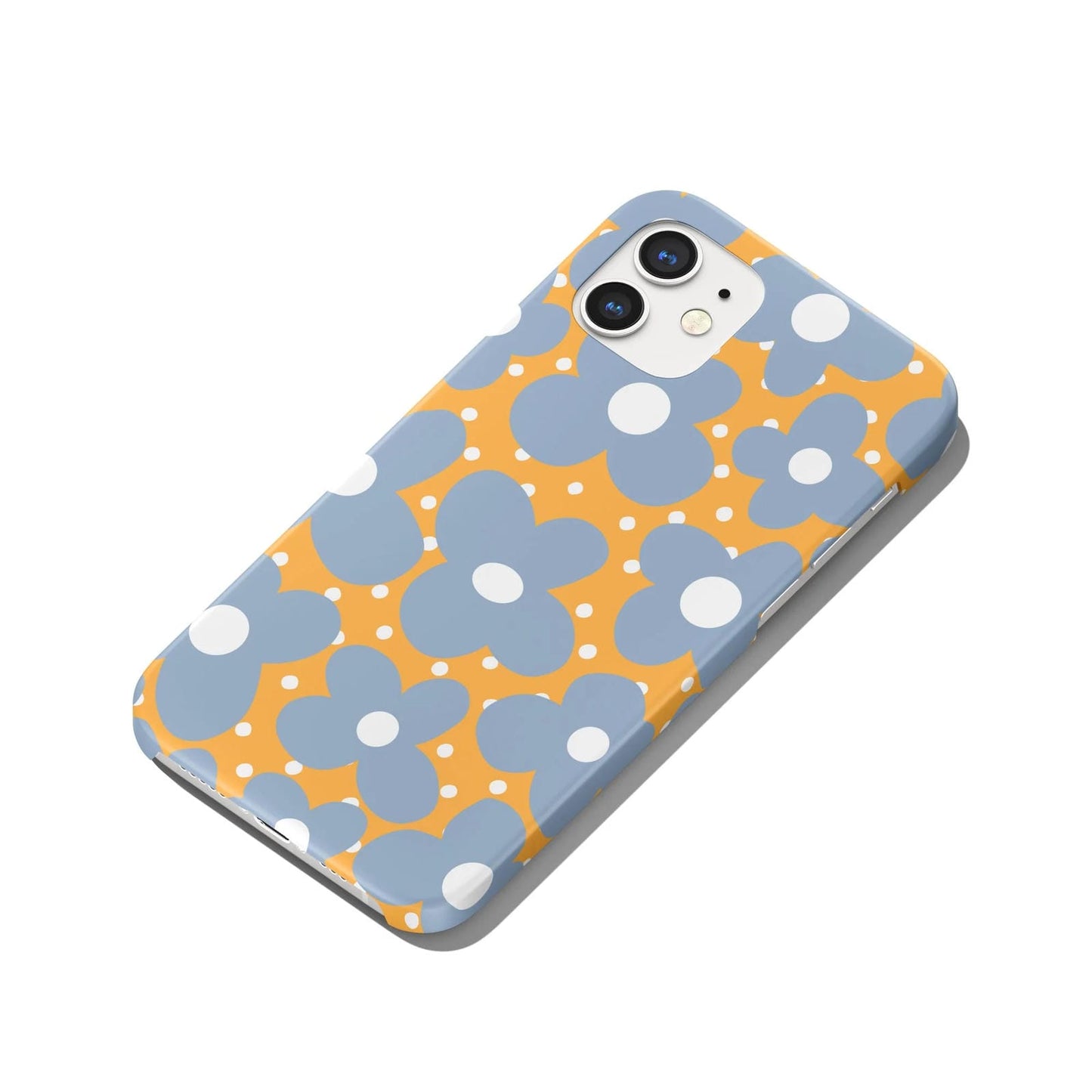 Retro Yellow Pattern with Flowers iPhone Case