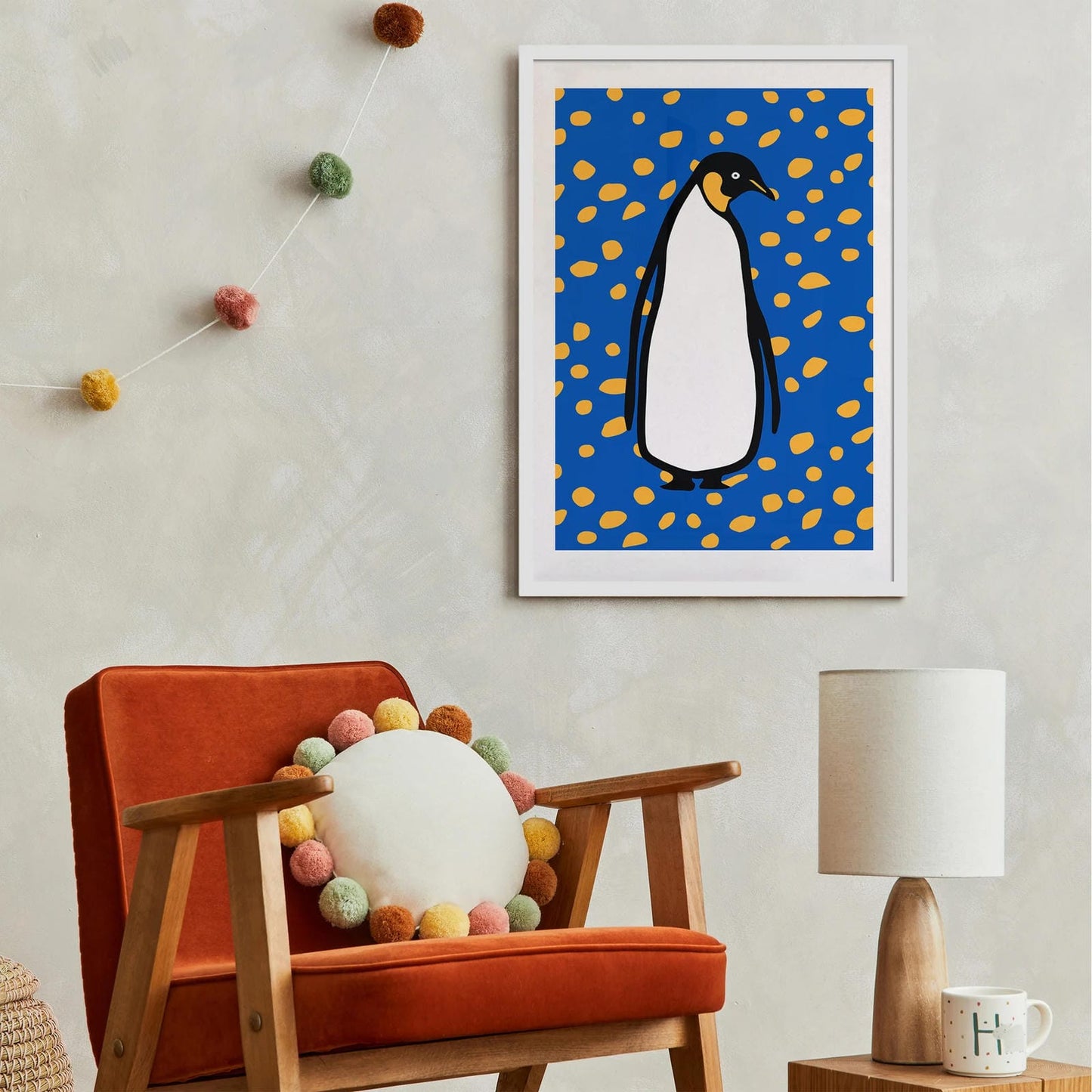 Cute Penguin Blue Poster