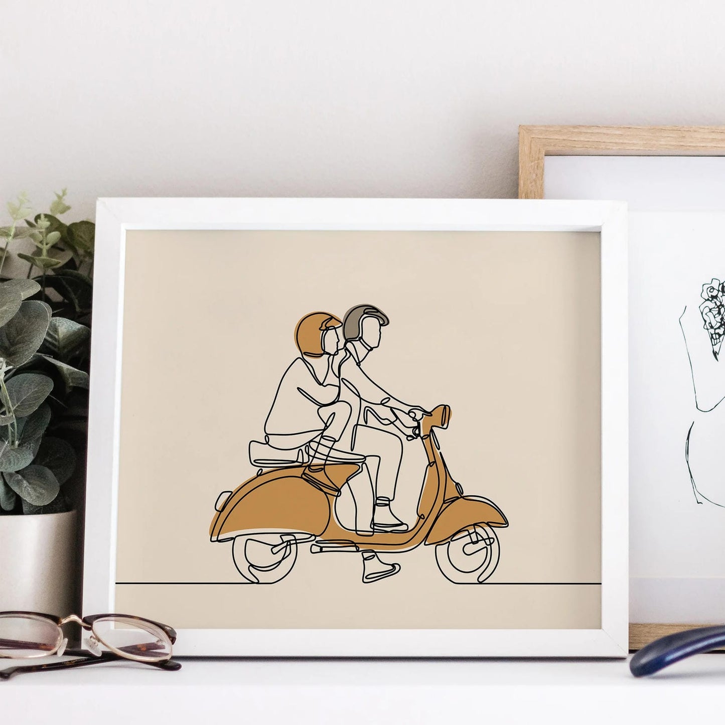 Vespa Travel Poster