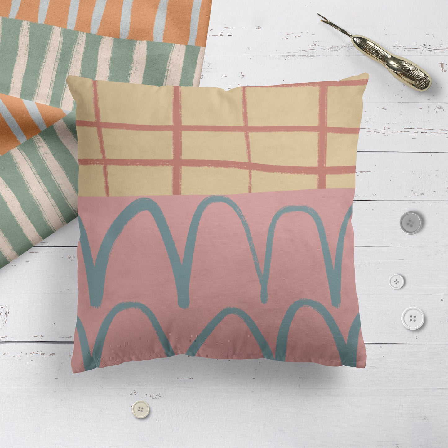 Retro Aesthetic PRL Throw Pillow