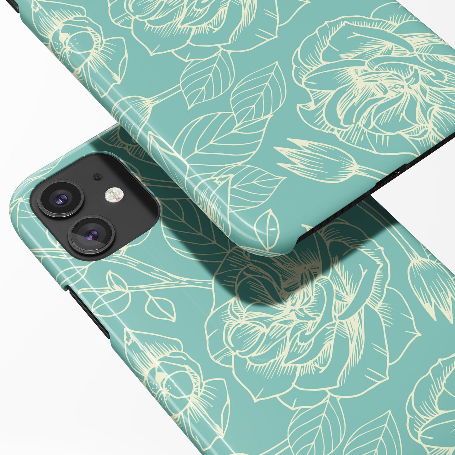 Mint Floral iPhone Case