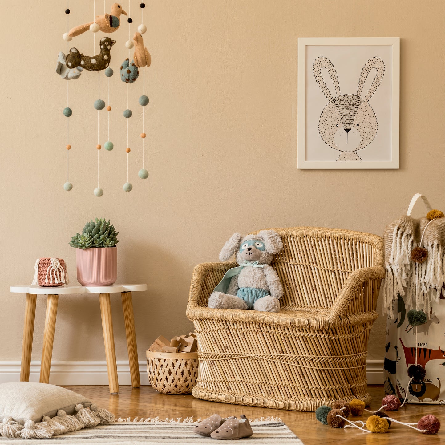 Scandinavian Rabbit Poster