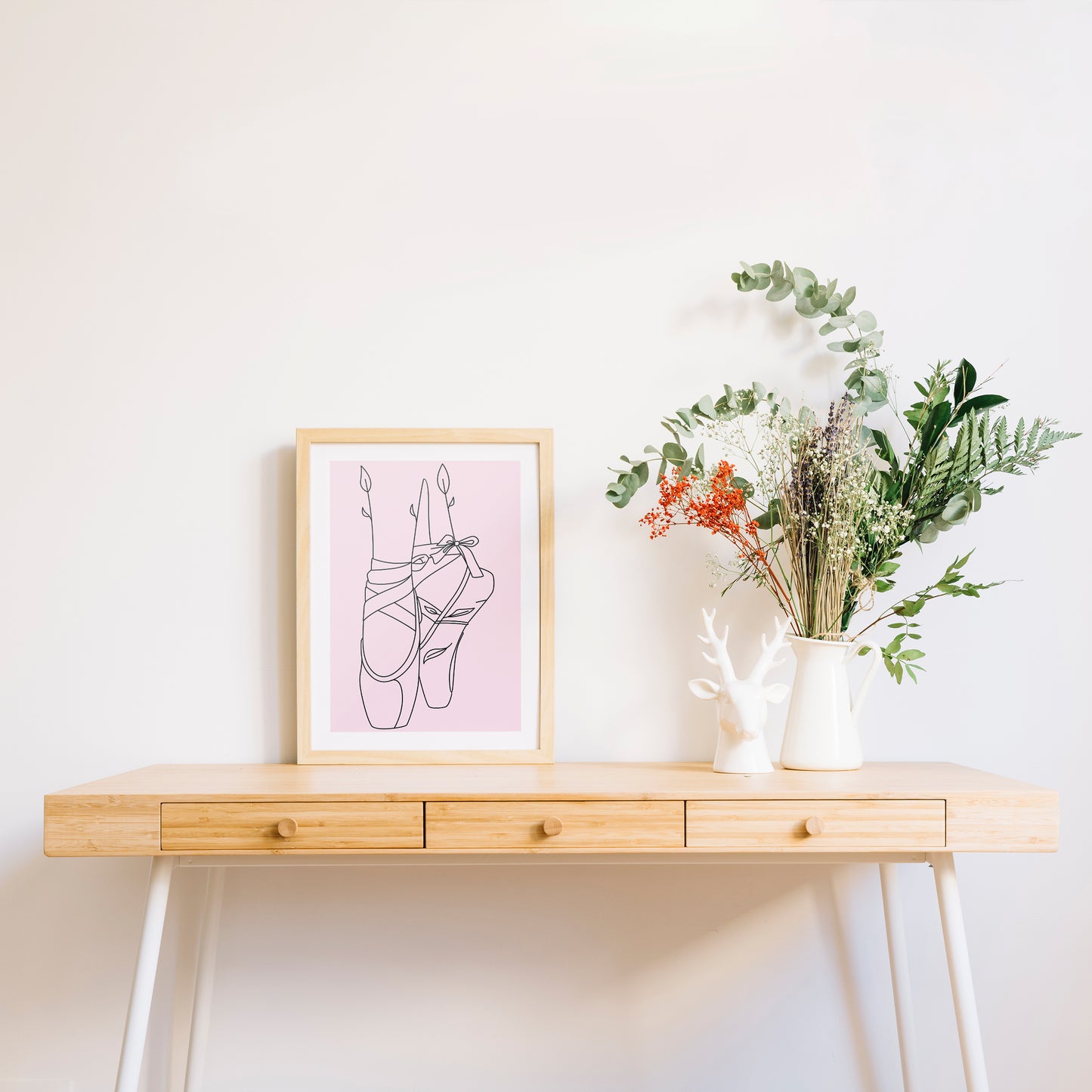 Line Art Ballerinas Poster