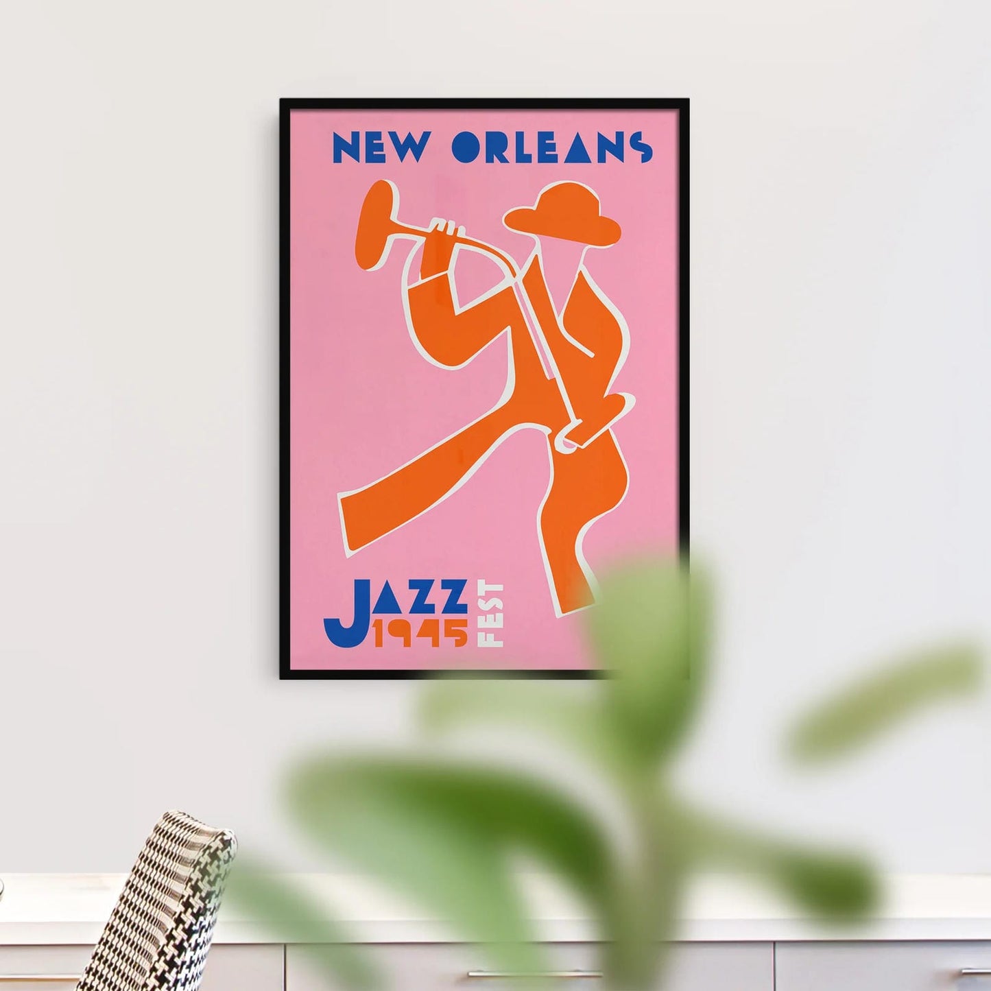Pink Jazz Fest in Louisiana Poster