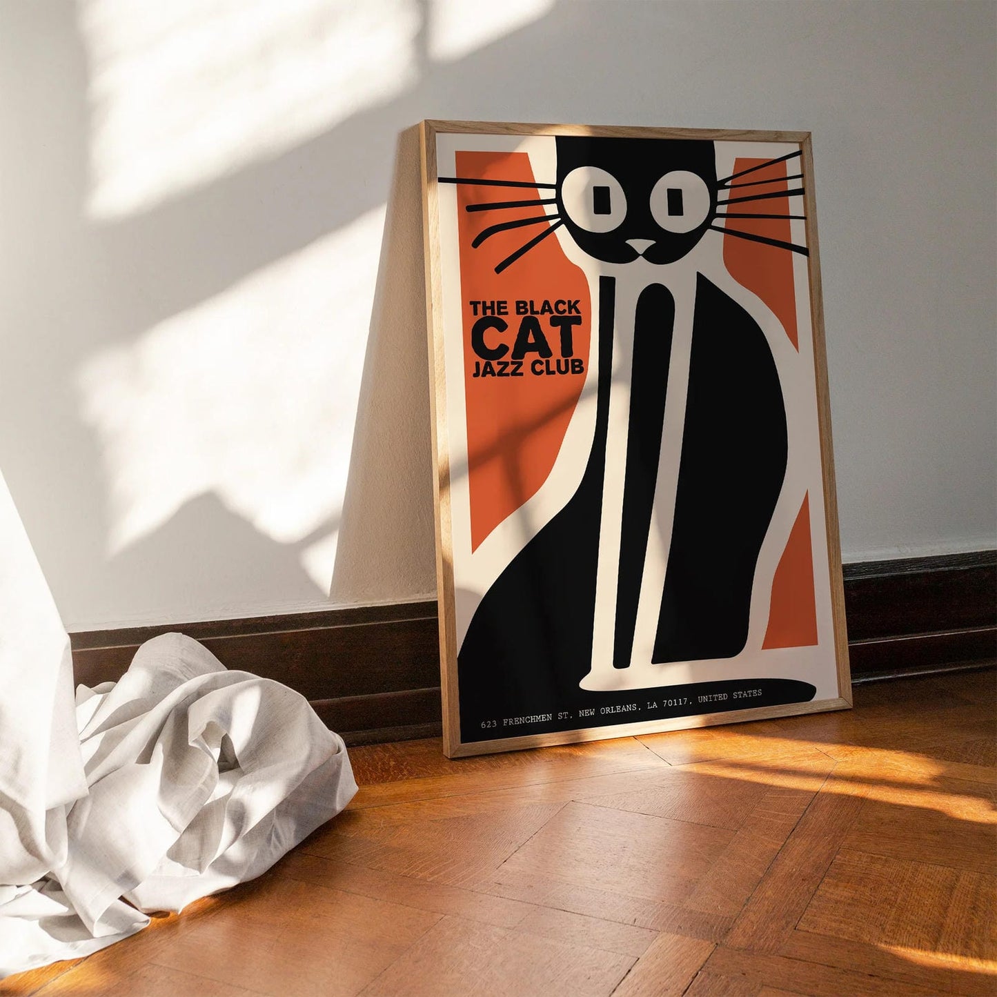 The Black Cat Jazz Club Retro Poster