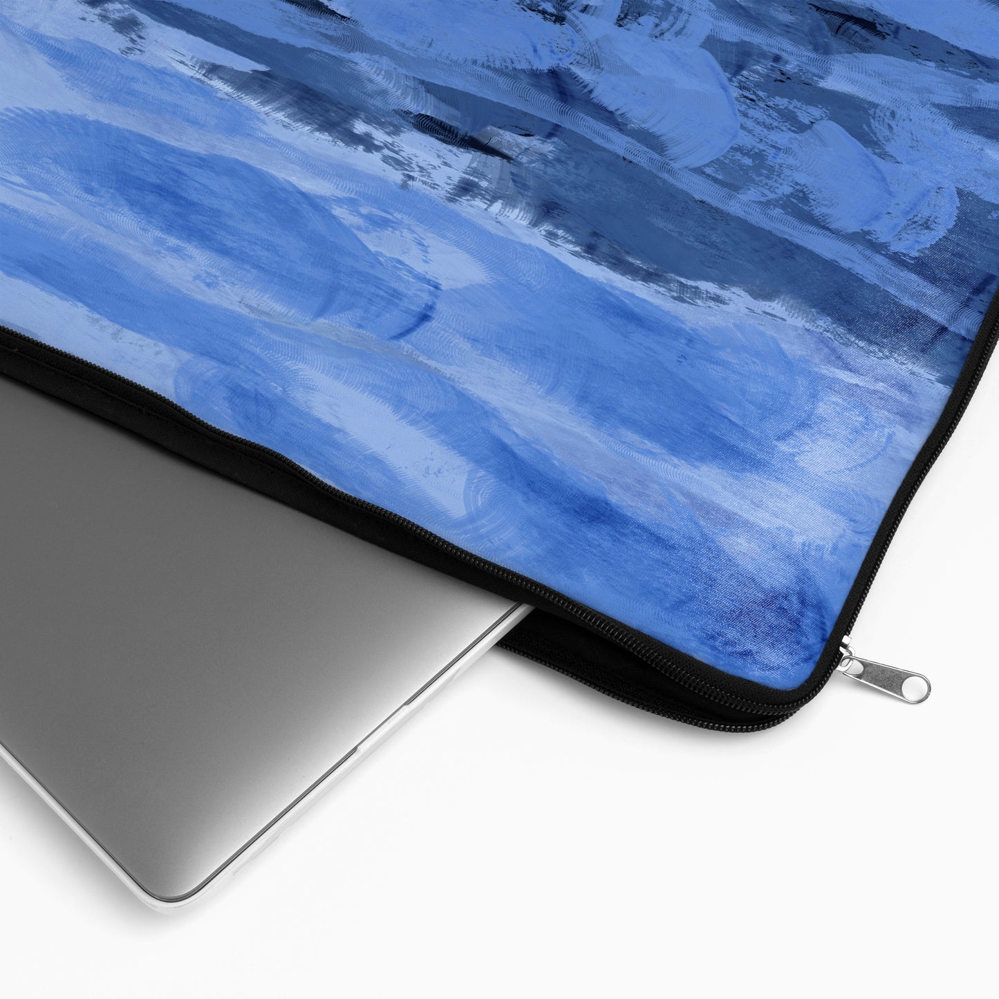 Painted Blue Abstract Scenery - Laptop Sleeve