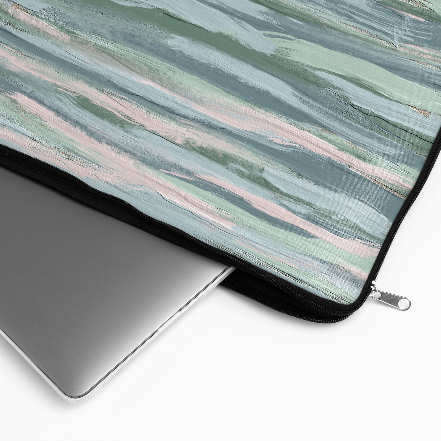 Blue Sea Abstract Modern Art- Laptop Sleeve