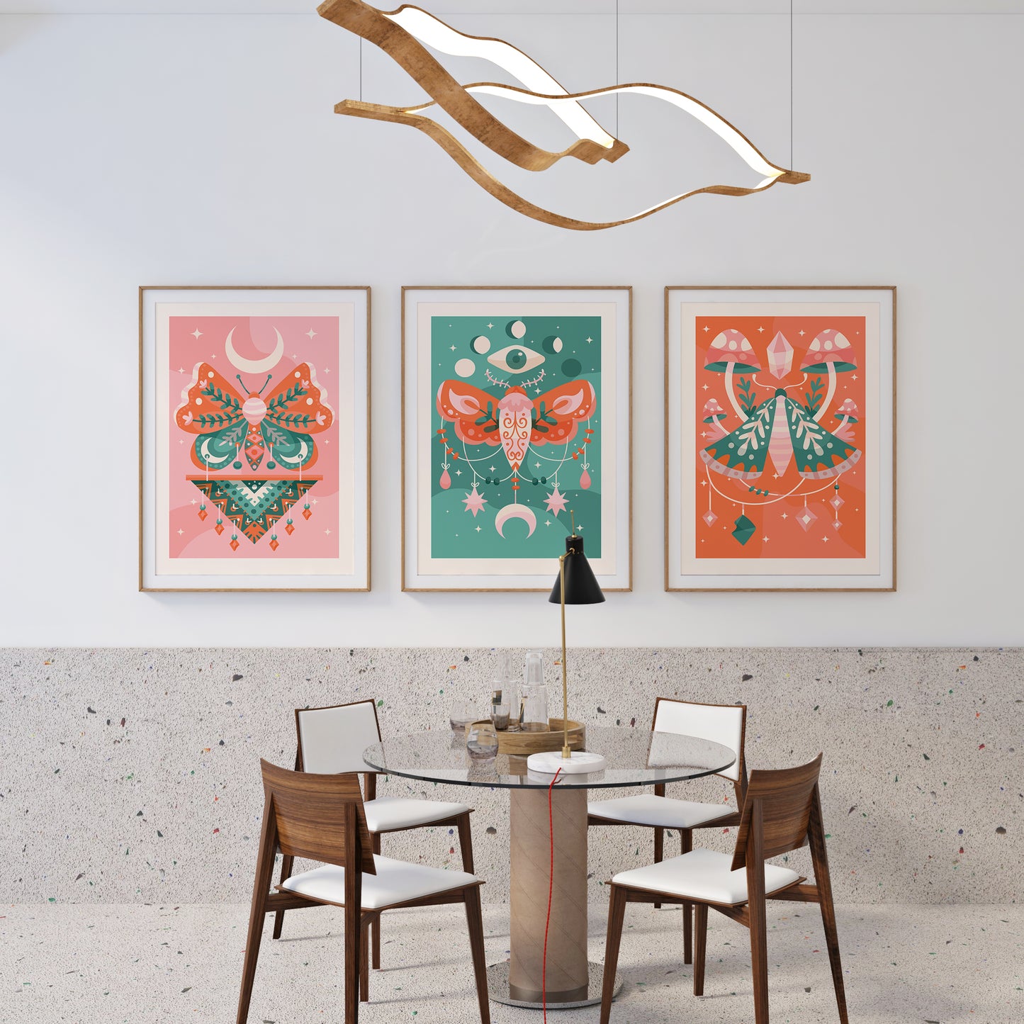 Set of 3 Psychodelic Nature Posters