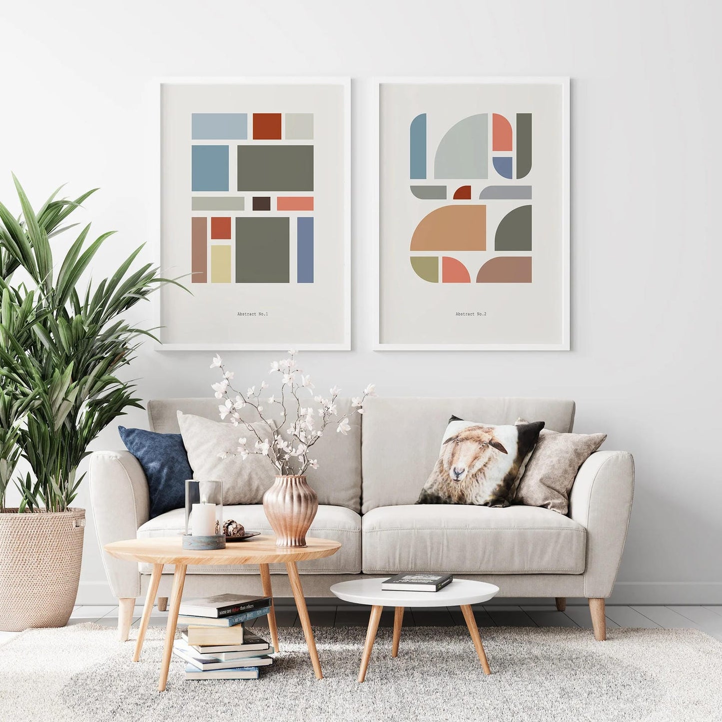 Set of 2 Retro Abstract Posters