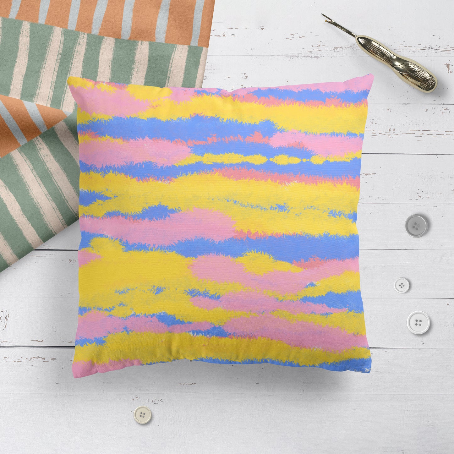 California Summer Style Throw Pillow