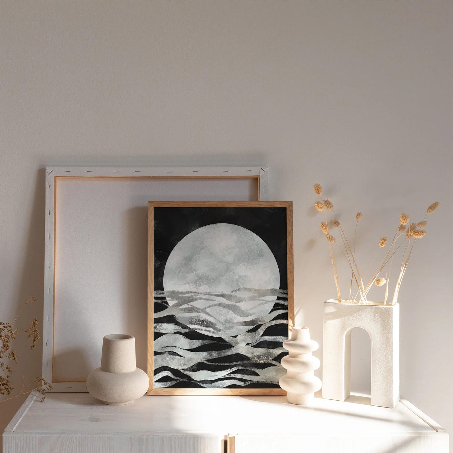 Dark Scandinavian Moon Poster