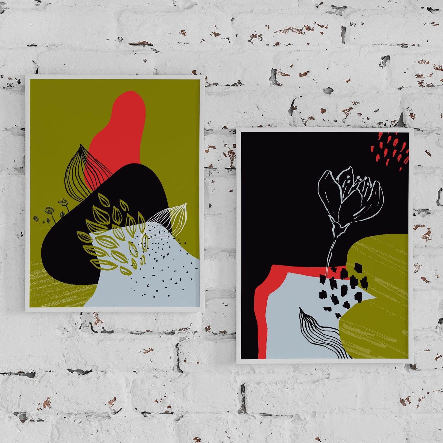 Set of 2 Abstract Nature No.1 Posters - HypeSheriff Europe