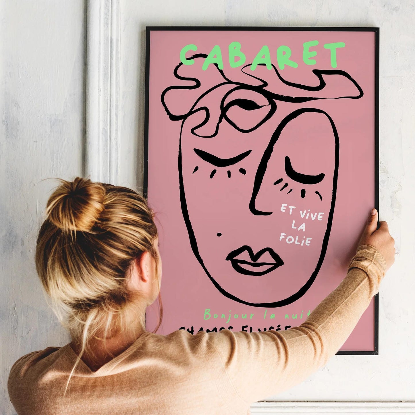 Pink Paris Cabaret Music Poster