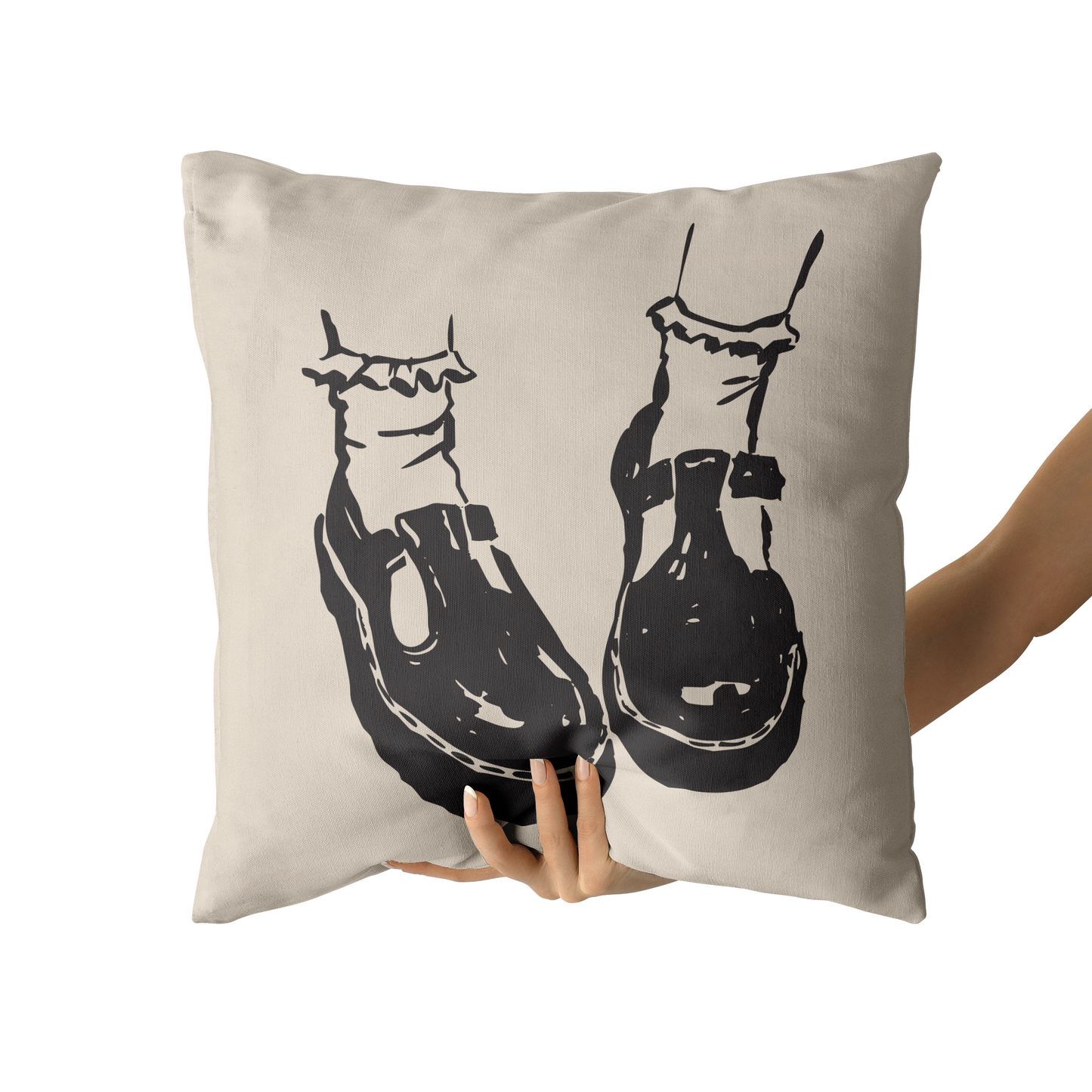 Retro Mary Jane Shoes Throw Pillow
