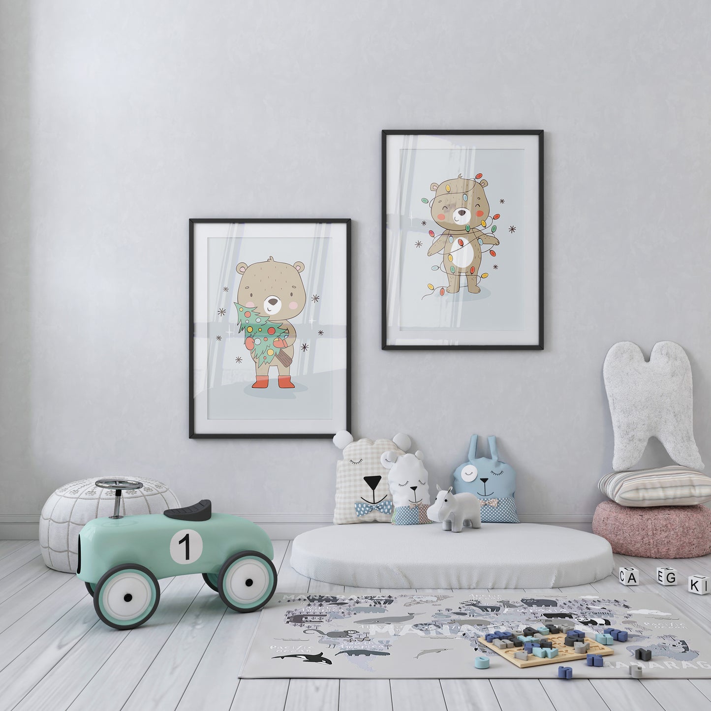 Christmas Tree & Teddy Poster - HypeSheriff Europe