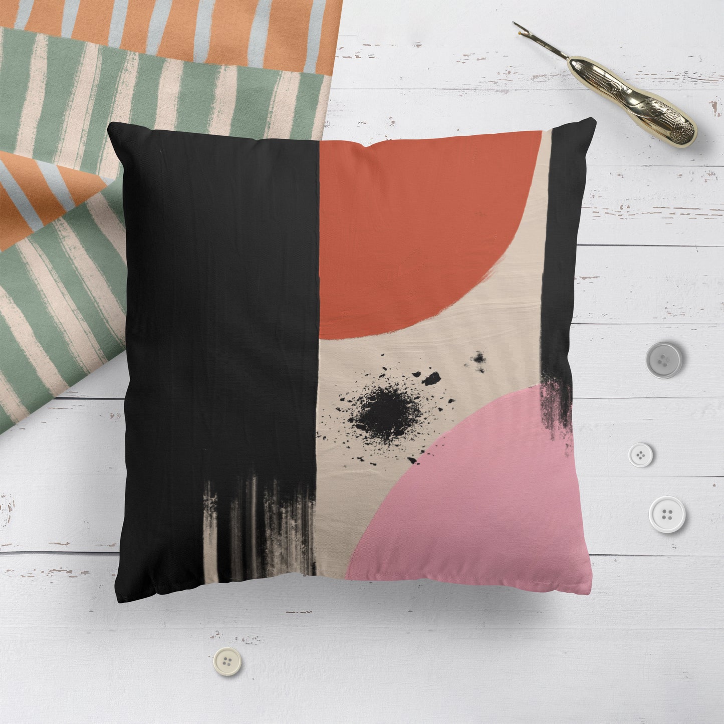 Modern Abstract Art Unique Throw Pillow
